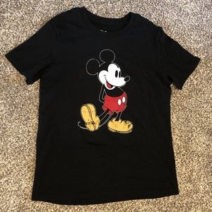 Disney black Mickey Mouse t-shirt, size: XS